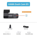 KAWA D5 Dash Cam With Night Vision 360 Rotation 2K QHD KAWA D5 Dash Cam With Night Vision 360 Rotation 2K QHD