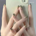 Kawaii Black Heart Coffin False Nail Tips Trendy Nail Kit Kawaii Black Heart Coffin False Nail Tips Trendy Nail Kit