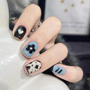 Kawaii Black Heart Coffin False Nail Tips Trendy Nail Kit Kawaii Black Heart Coffin False Nail Tips Trendy Nail Kit