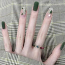 Kawaii Black Heart Coffin False Nail Tips Trendy Nail Kit Kawaii Black Heart Coffin False Nail Tips Trendy Nail Kit