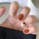 Kawaii Black Heart Coffin False Nail Tips Trendy Nail Kit Kawaii Black Heart Coffin False Nail Tips Trendy Nail Kit