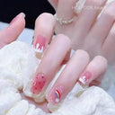 Kawaii Black Heart Coffin False Nail Tips Trendy Nail Kit Kawaii Black Heart Coffin False Nail Tips Trendy Nail Kit