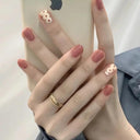 Kawaii Black Heart Coffin False Nail Tips Trendy Nail Kit Kawaii Black Heart Coffin False Nail Tips Trendy Nail Kit