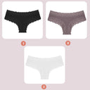 Lace Seamless Cotton Panties Elegant Low Waist Women Underwear Lace Seamless Cotton Panties Elegant Low Waist Women Underwear