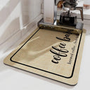 Large Coffee Lover's Kitchen Mat Absorbent Drying Pad Large Coffee Lover's Kitchen Mat Absorbent Drying Pad