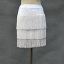 Latin Dance Women's Backless Shoulder Short Skirt Dress Latin Dance Women's Backless Shoulder Short Skirt Dress