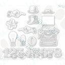 Layered Floral Alphabet Stencils and Cutting Dies Set Layered Floral Alphabet Stencils and Cutting Dies Set