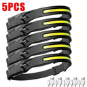 LED Motion Sensor USB Rechargeable Headlamp For Camping LED Motion Sensor USB Rechargeable Headlamp For Camping