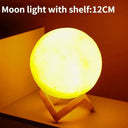 LED Moon Lamp 3D Printed Night Light Battery Powered Decor LED Moon Lamp 3D Printed Night Light Battery Powered Decor