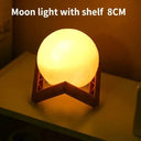 LED Moon Lamp 3D Printed Night Light Battery Powered Decor LED Moon Lamp 3D Printed Night Light Battery Powered Decor