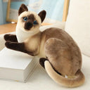Lifelike Siamese Cat Plush Toy for Home Decor & Gifts Lifelike Siamese Cat Plush Toy for Home Decor & Gifts