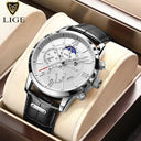 LIGE Chronograph Watch Luxury Leather Quartz Timepiece for Men LIGE Chronograph Watch Luxury Leather Quartz Timepiece for Men