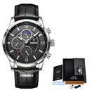 LIGE Mens Leather Chronograph Watch Luxury Timepiece LIGE Mens Leather Chronograph Watch Luxury Timepiece