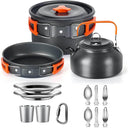 Lightweight Aluminum Camping Cookware Kit For Outdoor Use Lightweight Aluminum Camping Cookware Kit For Outdoor Use