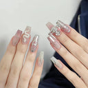 Lovely Butterfly Pink Nail Extensions Set Chic Press-On Tips Lovely Butterfly Pink Nail Extensions Set Chic Press-On Tips