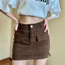 Lucyever Korean High Waist Denim Mini Skirt Flattering Fit Lucyever Korean High Waist Denim Mini Skirt Flattering Fit
