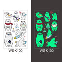 Luminous Children's Glow Tattoo Set Dino Pirate Unicorn Mermaid Luminous Children's Glow Tattoo Set Dino Pirate Unicorn Mermaid