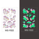 Luminous Children's Glow Tattoo Set Dino Pirate Unicorn Mermaid Luminous Children's Glow Tattoo Set Dino Pirate Unicorn Mermaid