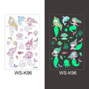 Luminous Children's Glow Tattoo Set Dino Pirate Unicorn Mermaid Luminous Children's Glow Tattoo Set Dino Pirate Unicorn Mermaid