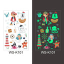 Luminous Children's Glow Tattoo Set Dino Pirate Unicorn Mermaid Luminous Children's Glow Tattoo Set Dino Pirate Unicorn Mermaid
