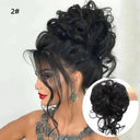 LUPU Curly Synthetic Hair Bun Chignon Scrunchy for Women LUPU Curly Synthetic Hair Bun Chignon Scrunchy for Women