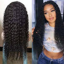 Luxurious Brazilian Deep Curly Lace Front Wig Glamour Style Luxurious Brazilian Deep Curly Lace Front Wig Glamour Style