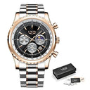 Luxury Men's Quartz Chronograph Wristwatch Stylish Waterproof Design Luxury Men's Quartz Chronograph Wristwatch Stylish Waterproof Design