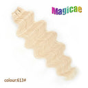 Magicae Ombre to Blonde Hair Extensions 30 Inch Wave Ponytail Magicae Ombre to Blonde Hair Extensions 30 Inch Wave Ponytail