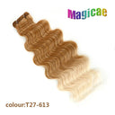 Magicae Ombre to Blonde Hair Extensions 30 Inch Wave Ponytail Magicae Ombre to Blonde Hair Extensions 30 Inch Wave Ponytail