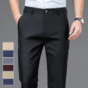 Male Stretch Black Smart Casual Trousers Versatile Office Wear Male Stretch Black Smart Casual Trousers Versatile Office Wear