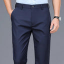 Male Stretch Black Smart Casual Trousers Versatile Office Wear Male Stretch Black Smart Casual Trousers Versatile Office Wear