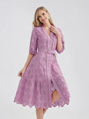 Marwin Cotton Hollow Out Summer Dress Stylish A-Line Dress Marwin Cotton Hollow Out Summer Dress Stylish A-Line Dress