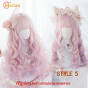 MEIFAN Lolita Wig: Vibrant Ombre Pink Cosplay Hairpiece MEIFAN Lolita Wig: Vibrant Ombre Pink Cosplay Hairpiece