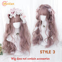 MEIFAN Lolita Wig: Vibrant Ombre Pink Cosplay Hairpiece MEIFAN Lolita Wig: Vibrant Ombre Pink Cosplay Hairpiece