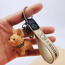 French Bulldog Leather Keychain Stylish Accessory for Men French Bulldog Leather Keychain Stylish Accessory for Men