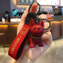 French Bulldog Leather Keychain Stylish Accessory for Men French Bulldog Leather Keychain Stylish Accessory for Men