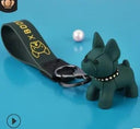 French Bulldog Leather Keychain Stylish Accessory for Men French Bulldog Leather Keychain Stylish Accessory for Men