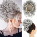 Messy Bun Hair Extension Curly Wave Glamour Style Accessory Messy Bun Hair Extension Curly Wave Glamour Style Accessory