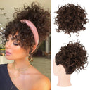 Messy Bun Hair Extension Curly Wave Glamour Style Accessory Messy Bun Hair Extension Curly Wave Glamour Style Accessory