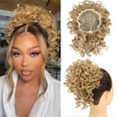 Messy Bun Hair Extension Curly Wave Glamour Style Accessory Messy Bun Hair Extension Curly Wave Glamour Style Accessory