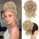 Messy Bun Hair Extension Curly Wave Glamour Style Accessory Messy Bun Hair Extension Curly Wave Glamour Style Accessory
