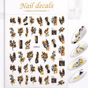Metallic Nail Art Stickers Trendy 3D Strip Tape Designs Metallic Nail Art Stickers Trendy 3D Strip Tape Designs