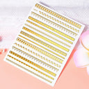 Metallic Nail Art Stickers Trendy 3D Strip Tape Designs Metallic Nail Art Stickers Trendy 3D Strip Tape Designs
