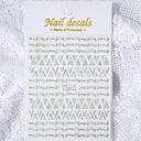 Metallic Nail Art Stickers Trendy 3D Strip Tape Designs Metallic Nail Art Stickers Trendy 3D Strip Tape Designs