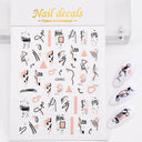Metallic Nail Art Stickers Trendy 3D Strip Tape Designs Metallic Nail Art Stickers Trendy 3D Strip Tape Designs