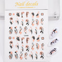 Metallic Nail Art Stickers Trendy 3D Strip Tape Designs Metallic Nail Art Stickers Trendy 3D Strip Tape Designs