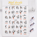 Metallic Nail Art Stickers Trendy 3D Strip Tape Designs Metallic Nail Art Stickers Trendy 3D Strip Tape Designs