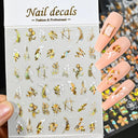 Metallic Nail Art Stickers Trendy 3D Strip Tape Designs Metallic Nail Art Stickers Trendy 3D Strip Tape Designs
