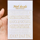 Metallic Nail Art Stickers Trendy 3D Strip Tape Designs Metallic Nail Art Stickers Trendy 3D Strip Tape Designs