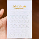 Metallic Nail Art Stickers Trendy 3D Strip Tape Designs Metallic Nail Art Stickers Trendy 3D Strip Tape Designs